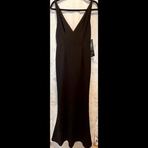 Black sleeveless maxi dress